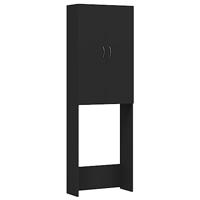VidaXL Wasmachinekast 64x25,5x190 cm zwart - thumbnail