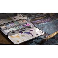 Rembrandt Professionele Aquarelverf Metalen Set - 12 Napjes + 1 Penseel - thumbnail