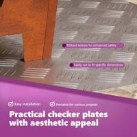 VidaXL Trap tread rechthoekig 2 pcs zilver 70 x 50 cm aluminium - thumbnail