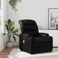 Massagestoel verstelbaar kunstleer zwart - thumbnail
