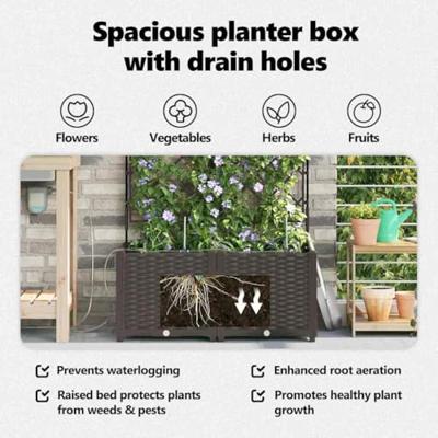 VidaXL Tuin bloempot 2 pcs bruin staal