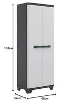 Planken KIS 9726000 0616 02 Zwart/Gris Hars Plastic 68 x 39 x 173 cm - thumbnail