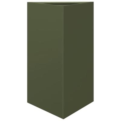 VidaXL Plantenbak driehoek 50x43x75 cm staal olijfgroen VidaXL Plantenbak driehoek 50x43x75 cm staal olijfgroen
