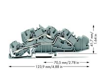 WAGO 2005-7642 Installatie-etageklem 6.20 mm Spanveer Toewijzing: L, L Grijs 1 stuk(s) - thumbnail