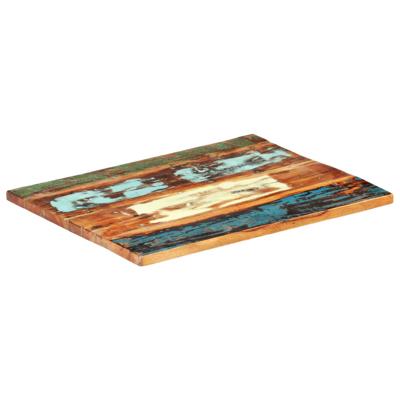 Tafelblad rechthoekig 25-27 mm 70x80 cm massief gerecycled hout