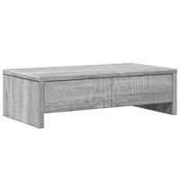 Monitorstandaard met lades 50x27x15 cm hout grijs sonoma eiken - thumbnail