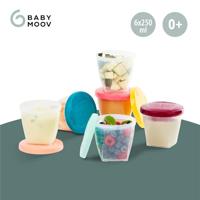 Set van 6 hermetisch afsluitbare bakjes 250 ml BABYMOOV Babydol set van 6 - thumbnail