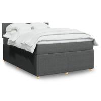 Boxspring met matras stof donkergrijs 180x200 cm - thumbnail