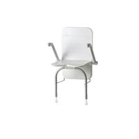 Douchezitting Etac Relax Armsteunen Rugleuning en Steunpoten 40x45 cm Kunststof Wit - thumbnail