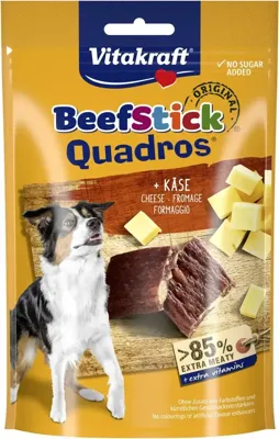 VITAKRAFT Beef Stick Quadros Cheese - traktatie voor hond - 70 g