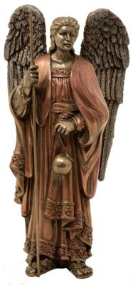 Beeld Aartsengel Raphaël Bronskleurig - 21 cm