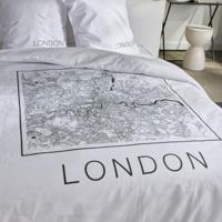 Beddengoedset - TODAY - JAVA - 2 personen - 240x220 cm - Katoen - London print - Wit - thumbnail