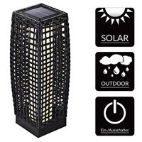 Solar tuinlamp wicker hoogte 50cm - thumbnail