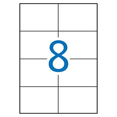 Apli witte etiketten ft 105 x 74 mm (b x h), 800 stuks, 8 per blad (1279)