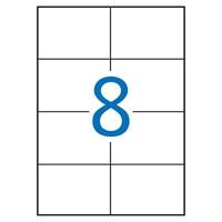 Apli witte etiketten ft 105 x 74 mm (b x h), 800 stuks, 8 per blad (1279) - thumbnail