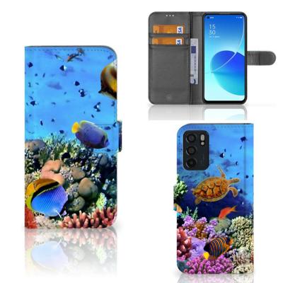 OPPO Reno6 5G | Telefoonhoesje | Met pasjeshouder | Vissen OPPO Reno6 5G | Telefoonhoesje | Met pasjeshouder | Vissen