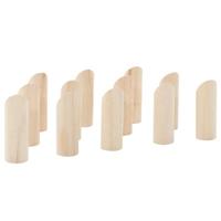 13-delige Nummerkubb spelset met draagtas massief grenenhout - thumbnail