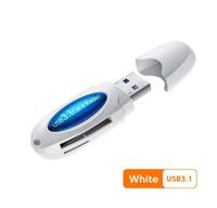 Elough- 3 In 1 - Usb3.1 - Kaartlezer Adapter - High Speed - Smart Memory Multi-Card Writer - Micro Sd Tf Kaartlezer Voor Pc Laptop Accessoires - Wit - thumbnail