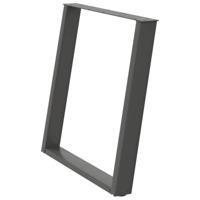 Eettafelpoten 2 st U-vormig 80x(72-73) cm staal antraciet - thumbnail