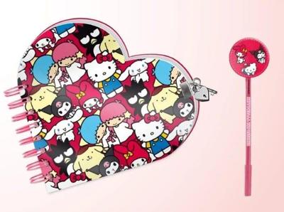 Sanrio Heart Diary & Pen Gift Set Hello Kitty Friends Multicolour