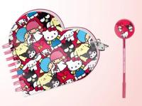 Sanrio Heart Diary & Pen Gift Set Hello Kitty Friends Multicolour - thumbnail