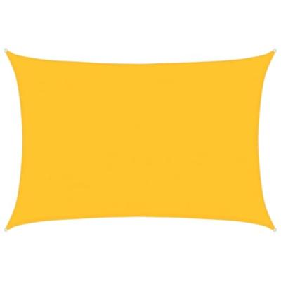 VidaXL Zonnezeil 160 g/m² rechthoekig 4x6 m hdpe geel