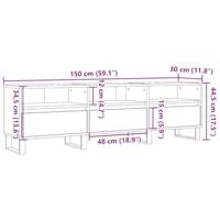 Tv-meubel 150x30x44,5 cm bewerkt hout oud houtkleurig - thumbnail