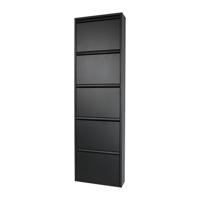 Schoenenkast Bobbie 5 laden zwart (10 paar schoenen) - thumbnail