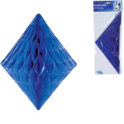 Folat honeycomb diamant blauw 30 cm | 24 stuks