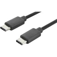 Digitus AK-300138-018-S USB-kabel USB 2.0 USB-C stekker, USB-C stekker 1.80 m Zwart Rond, Stekker past op beide manieren, Afgeschermd (dubbel) - thumbnail