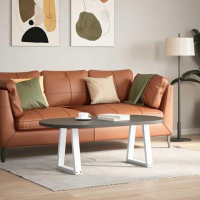 Salontafelpoten 2 st V-vormig 38x(42-43,3) cm staal wit