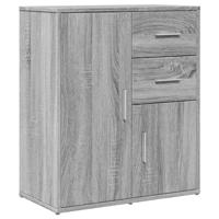 Dressoir 60x31x70 cm bewerkt hout grijs sonoma - thumbnail