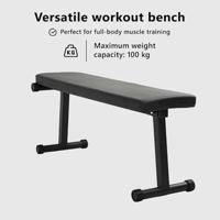 VidaXL Gewicht bank zwart 108 x 27 x 41 cm gepoedercoat staal - thumbnail