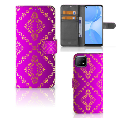 Wallet Case OPPO A73 5G Barok Roze Wallet Case OPPO A73 5G Barok Roze