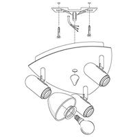 Eglo PlafondspotEnea Disk 3-lichts nikkel mat - 90986 - thumbnail