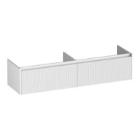 Brauer Embrace Wavy - Onderkast - 160 cm - met 2 Softclose Lades Greeploos en 2 Sifon Uitsparingen - Mat Wit - thumbnail