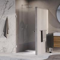 BRAUER Void Carving nisdeur helder glas 90x200 omkeerbaar incl. glascoating chroom - thumbnail