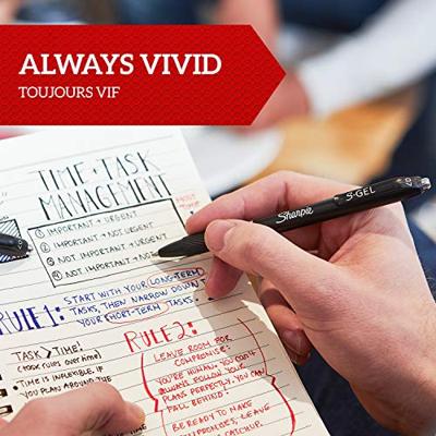 Sharpie S-gel roller, medium punt, blister van 3 stuks, blauw Sharpie S-gel roller, medium punt, blister van 3 stuks, blauw