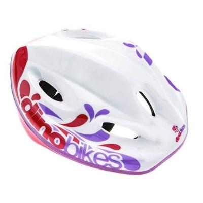 Dino Kinderhelm wit/roze 52-56cm