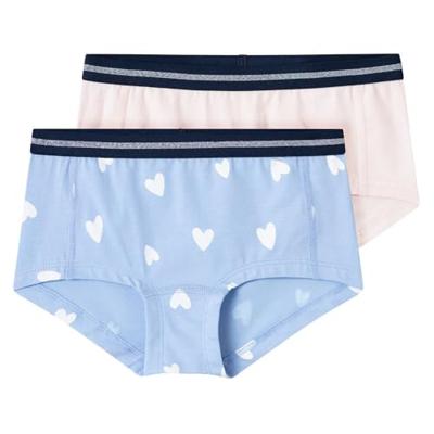 Name it meisjes shorts 2-pak - Serenity - Meisjes hipsters onderbroeken - Organisch katoen