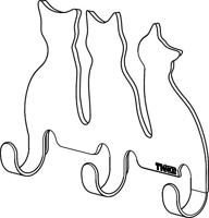 Tiger Haak Cats Zwart - thumbnail