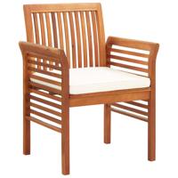 Tuinstoelen 4 st met kussens massief acaciahout - thumbnail