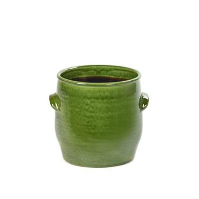 Serax Bloempot Sierpot Handles Groen -D20cm H20 cm Serax Bloempot Sierpot Handles Groen -D20cm H20 cm