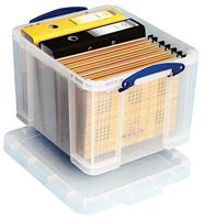Really Useful Box 35 liter, transparant, per stuk verpakt in karton - thumbnail