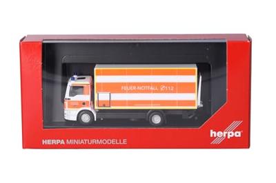 Herpa 098076 H0 Hulpdienstvoertuig MAN TGM koffervrachtwagen met laadwand „brandweer Duessin” Herpa 098076 H0 Hulpdienstvoertuig MAN TGM koffervrachtwagen met laadwand „brandweer Duessin”