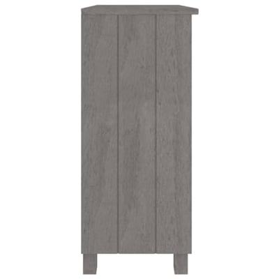 Dressoir HAMAR 85x35x80 cm massief grenenhout lichtgrijs