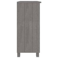Dressoir HAMAR 85x35x80 cm massief grenenhout lichtgrijs - thumbnail