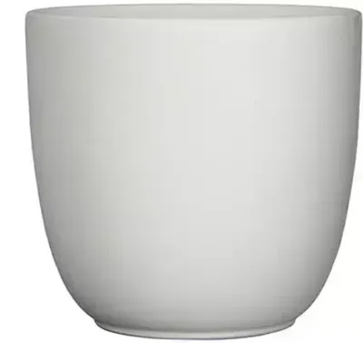 Bloempot Pot rond es/7 tusca 7.5 x 8.5 cm wit mat Mica - Mica decorations