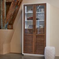 Rivièra Maison Buffetkast 'Lake House' Eikenhout en glas, 205 x 100cm - thumbnail