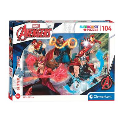 Clementoni glitter puzzel the avengers, 104st. Clementoni glitter puzzel the avengers, 104st.